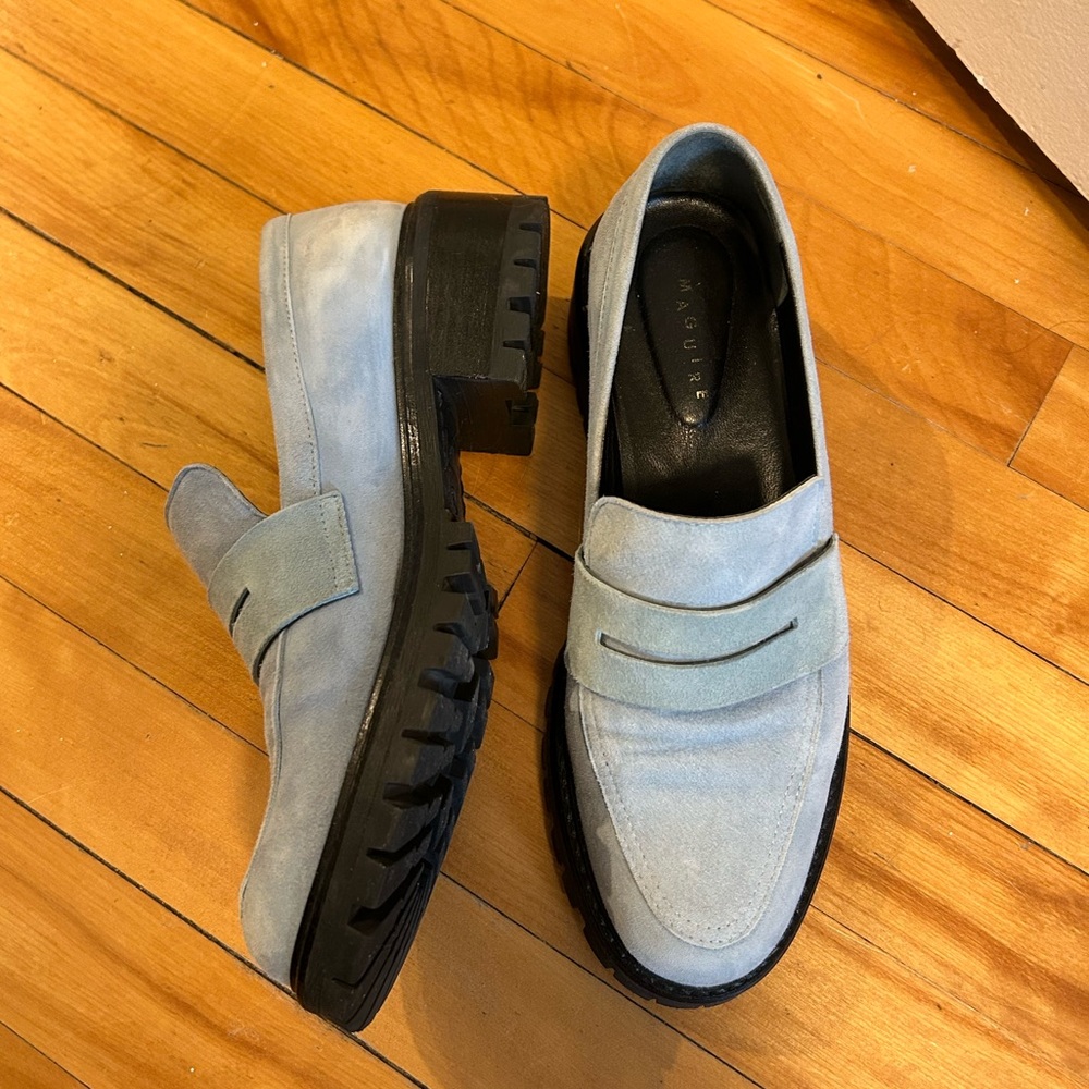 Maguire Blue Suede Loafers